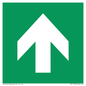 E907 Safe condition: Up / forwards arrow (90 deg supplimentary)
